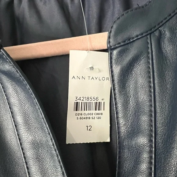 Ann Taylor Blue Faux Leather Dress - Picture 2 of 11